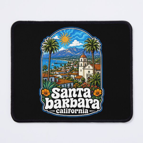 Item preview, Santa Barbara California Trippy Art USA designed and sold by TomFrontierArt.