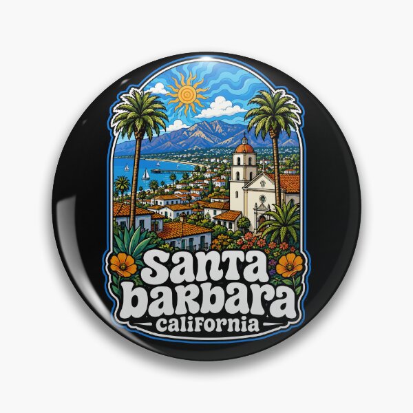 Item preview, Santa Barbara California Trippy Art USA designed and sold by TomFrontierArt.