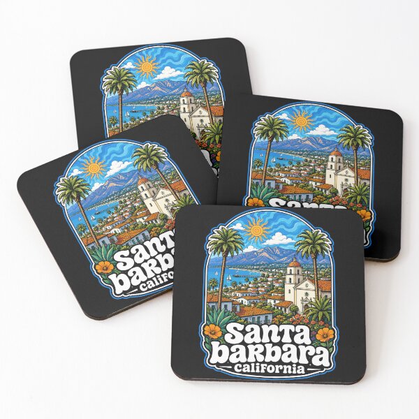 Item preview, Santa Barbara California Trippy Art USA designed and sold by TomFrontierArt.