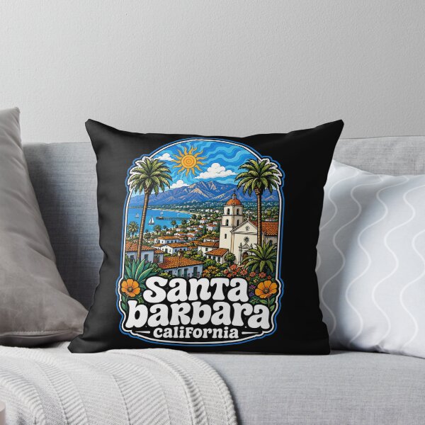 Item preview, Santa Barbara California Trippy Art USA designed and sold by TomFrontierArt.