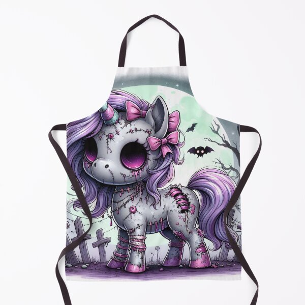 Item preview, Zombie unicorn in front of fencing designed and sold by TimesTwoAngela.