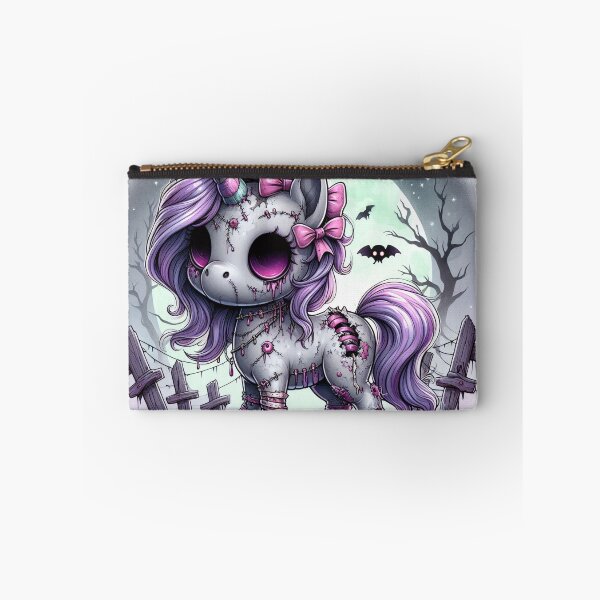 Item preview, Zombie unicorn in front of fencing designed and sold by TimesTwoAngela.