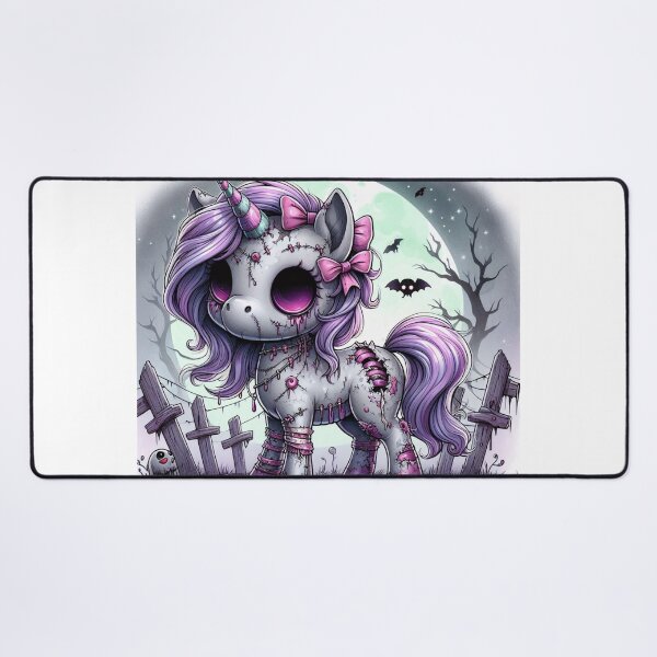 Item preview, Zombie unicorn in front of fencing designed and sold by TimesTwoAngela.