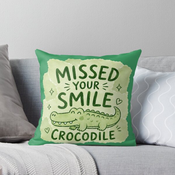 Item preview, Missed Your Smile Crocodile Cute Back to School Gift designed and sold by Lina Caro.