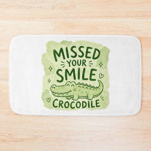 Item preview, Missed Your Smile Crocodile Cute Back to School Gift designed and sold by Lina Caro.