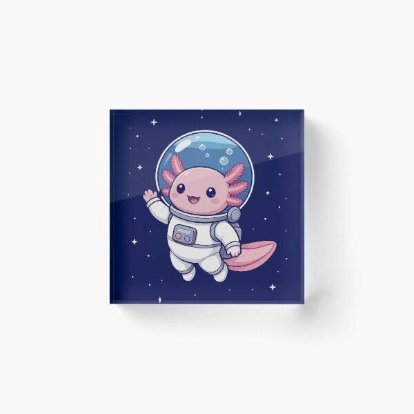 Item preview, Cute Space Axolotl Astronaut - Kawaii Outer Space Explorer Art designed and sold by Knacky Print.