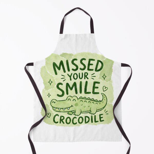 Item preview, Missed Your Smile Crocodile Cute Back to School Gift designed and sold by Lina Caro.