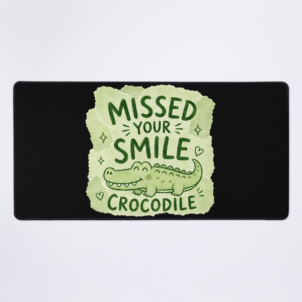 Item preview, Missed Your Smile Crocodile Cute Back to School Gift designed and sold by Lina Caro.