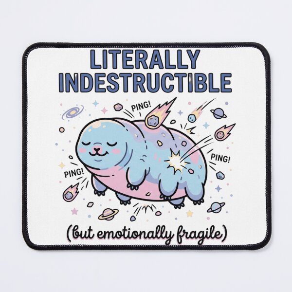 Item preview, Literally Indestructible But Emotionally Fragile - Funny Space Tardigrade designed and sold by AstroPal28.