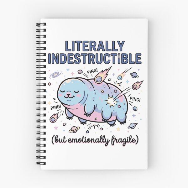 Item preview, Literally Indestructible But Emotionally Fragile - Funny Space Tardigrade designed and sold by AstroPal28.