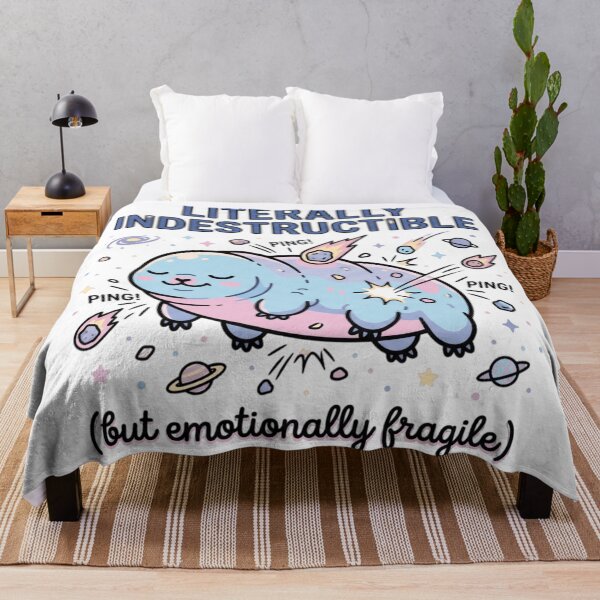 Item preview, Literally Indestructible But Emotionally Fragile - Funny Space Tardigrade designed and sold by AstroPal28.