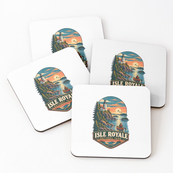 Item preview, Isle Royale National Park Michigan Lighthouse Canoe Sunset designed and sold by LittleArij.