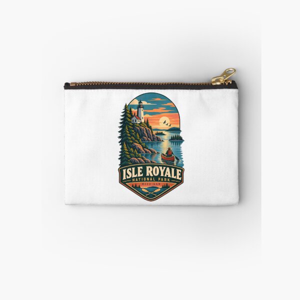 Item preview, Isle Royale National Park Michigan Lighthouse Canoe Sunset designed and sold by LittleArij.