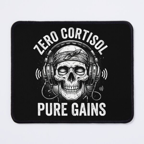 Item preview, Zero Cortisol Pure Gains- Skull Headphones Gymwear designed and sold by OLLI_STORE.