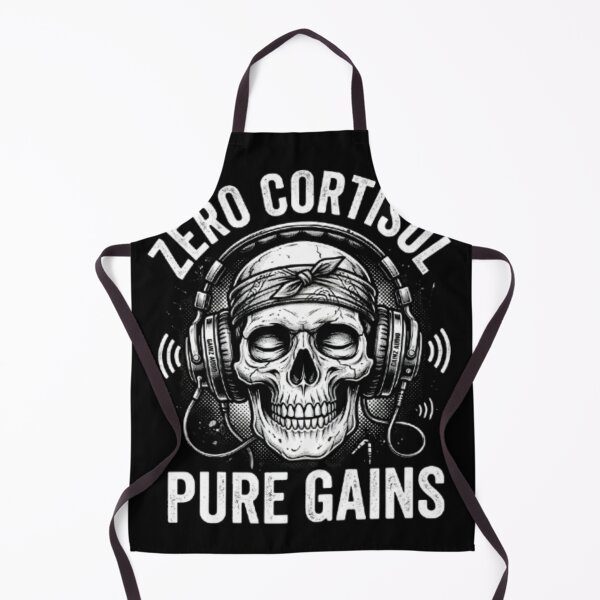 Item preview, Zero Cortisol Pure Gains- Skull Headphones Gymwear designed and sold by OLLI_STORE.
