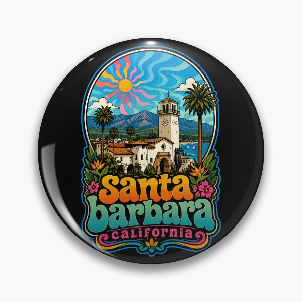 Item preview, Santa Barbara California Trippy USA designed and sold by TomFrontierArt.