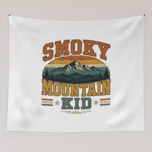 Item preview, Smoky Mountain Kid Retro Varsity Tennessee Vintage Souvenir Design designed and sold by Globalcitytees.
