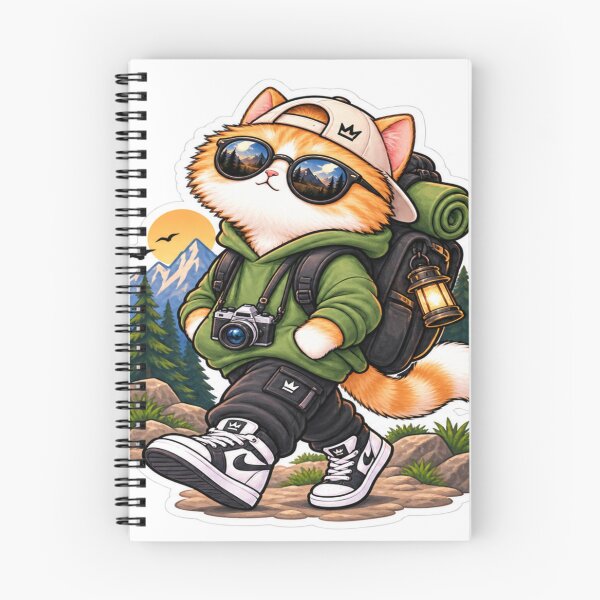 Item preview, Adventure Cat – Hiking Cat with Camera & Backpack designed and sold by Genzfirevibes.