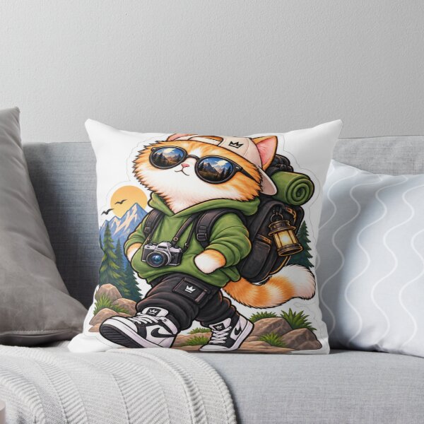 Item preview, Adventure Cat – Hiking Cat with Camera & Backpack designed and sold by Genzfirevibes.