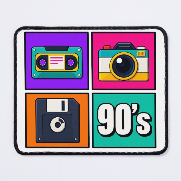 Item preview, Retro 90s Icons Design – Vintage Cassette Camera Floppy Disk Aesthetic Graphic designed and sold by MysticForge Studio.