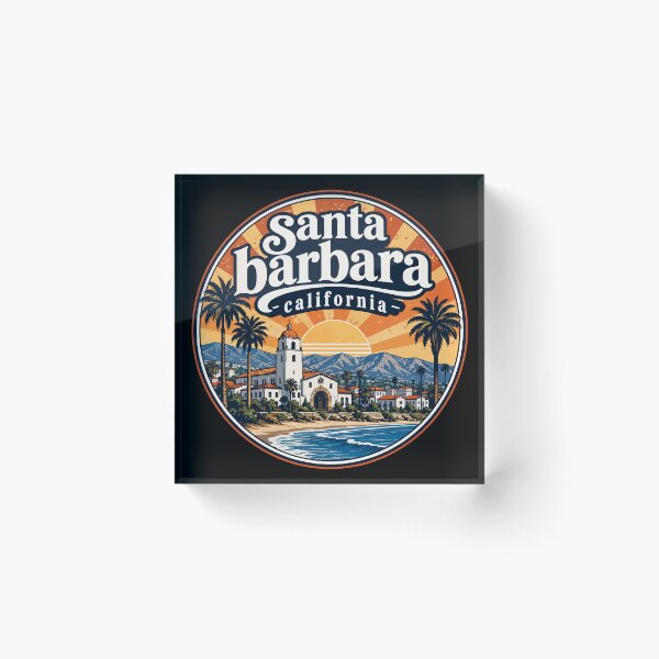 Item preview, Santa Barbara California USA Retro Travel designed and sold by TomFrontierArt.