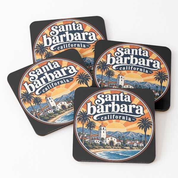 Item preview, Santa Barbara California USA Retro Travel designed and sold by TomFrontierArt.