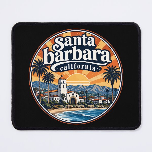 Item preview, Santa Barbara California USA Retro Travel designed and sold by TomFrontierArt.