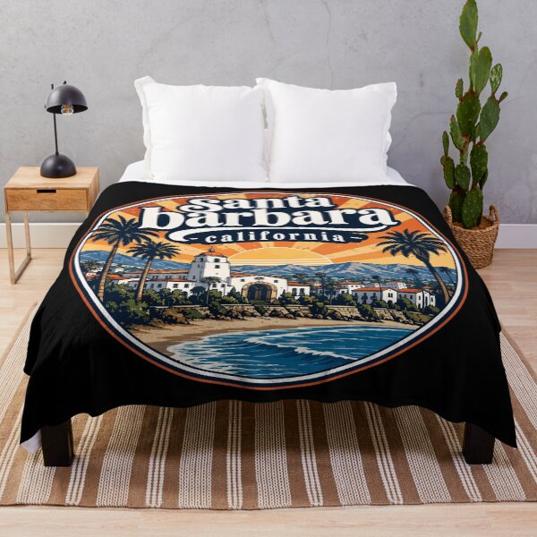 Item preview, Santa Barbara California USA Retro Travel designed and sold by TomFrontierArt.