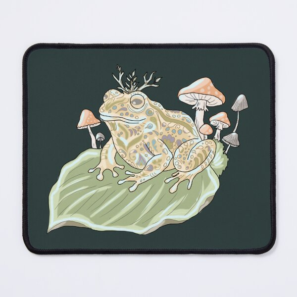 Item preview, Frog Mystic Cottagecore Mushrooms Botanical Goblincore designed and sold by LeshanArt.