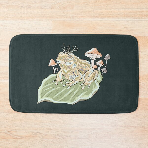 Item preview, Frog Mystic Cottagecore Mushrooms Botanical Goblincore  designed and sold by LeshanArt.