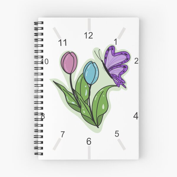 Item preview, The Art of Time Tulips and Butterfly Clock Faces. designed and sold by LifeTU.