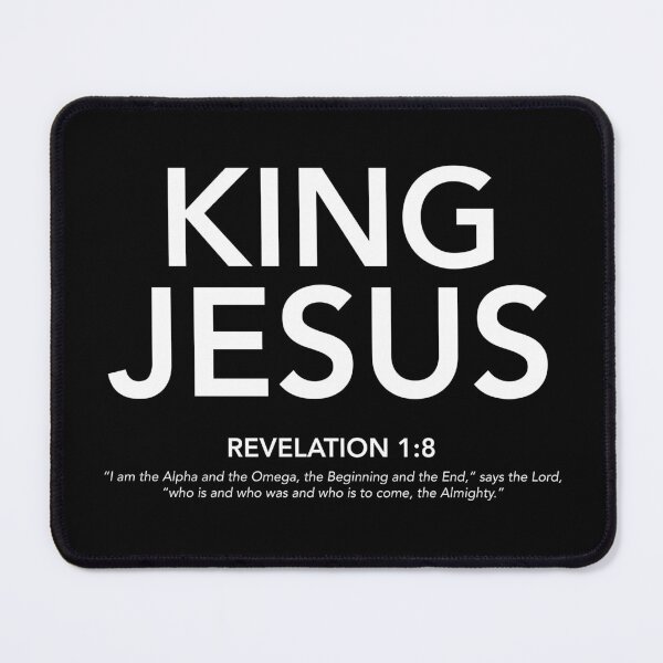 Item preview, English - King Jesus Revelation 1:8 White Text designed and sold by Believe-Jesus.