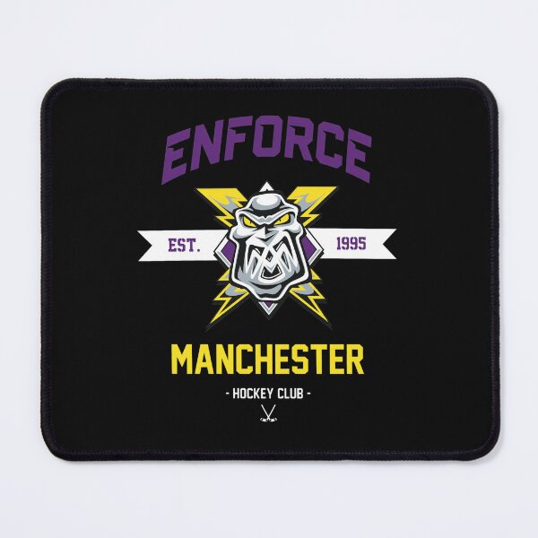 Item preview, Enforce Manchester Hockey Club Retro Mascot designed and sold by ChemiCrocheting.