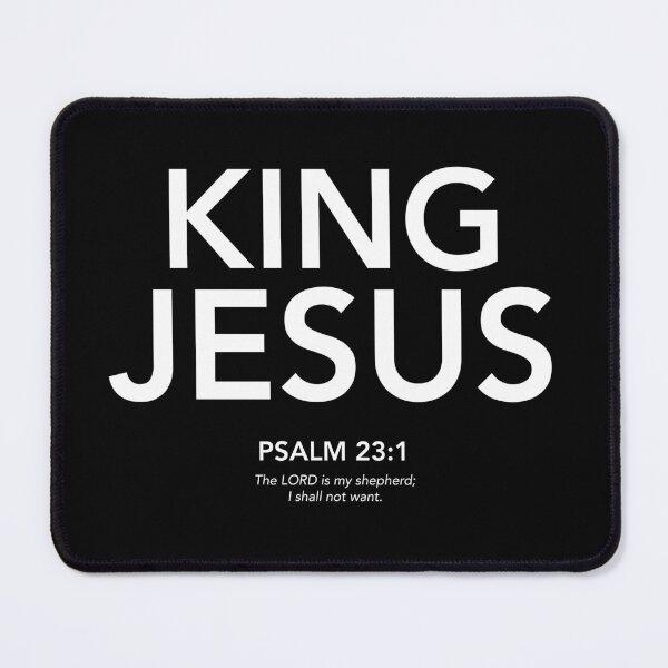 Item preview, English - King Jesus Psalm 23:1 White Text designed and sold by Believe-Jesus.