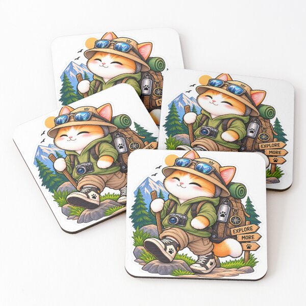 Item preview, Explore More Adventure Cat – Hiking Cat with Camera designed and sold by Genzfirevibes.
