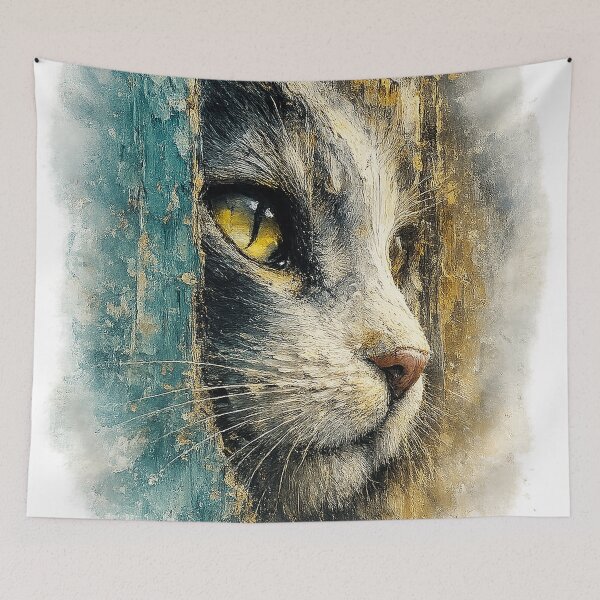 Item preview, Mystical Watercolor Cat Portrait designed and sold by GRFORA.