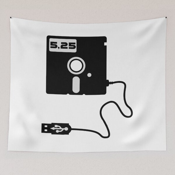 Item preview, 5.25 inch Disc Rest in Peace RIP Death Retro Nerd Geek Tee designed and sold by Quentin1984.