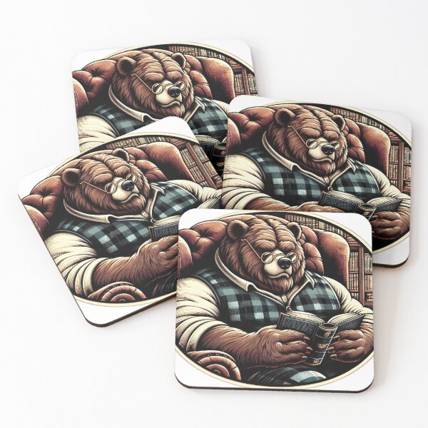 Item preview, Beary Bookish Reading Grizzly Funny Bear Librarian Teacher Tee designed and sold by SivaStudios.
