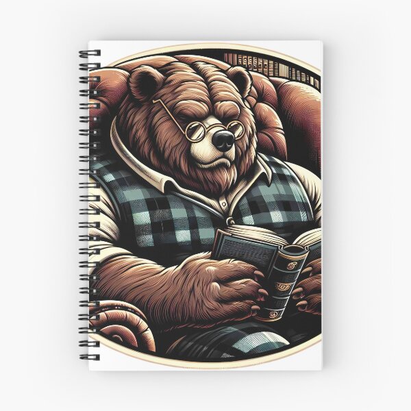 Item preview, Beary Bookish Reading Grizzly Funny Bear Librarian Teacher Tee designed and sold by SivaStudios.