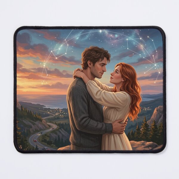 Item preview, Celestial Romance - Couple embraced under the stars designed and sold by NeyhineAngelionShop.