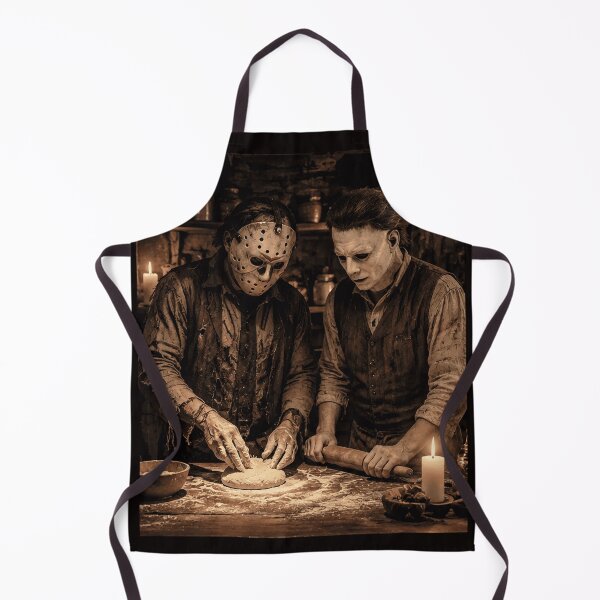 Item preview, Michael Myers Tshirts Horror Movie Michael And Jason Kitchen Funny Halloween designed and sold by Hydlaaksmndriss.