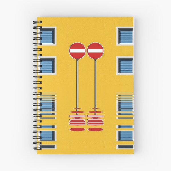Item preview, Twin No-entry sign with square windows and yellow walls designed and sold by mister-john.