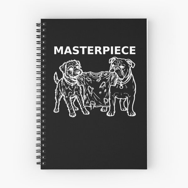Item preview, Masterpiece Funny Dogs Chewing Shirt White Outline Art designed and sold by The Bold Line Studio.