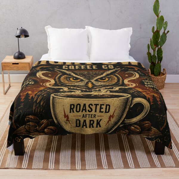 Item preview, Night Owl Coffee Co. | Vintage Coffeehouse Owl Illustration designed and sold by AAstore0013.
