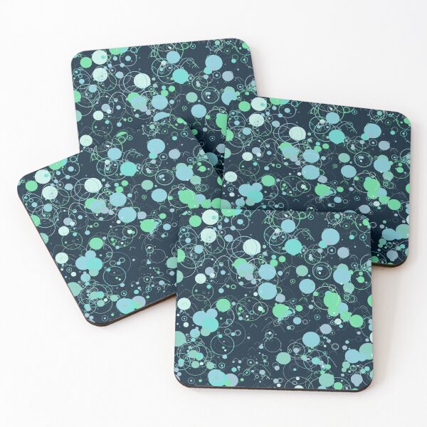 Item preview, Abstract Teal and Mint Floating Circles Pattern designed and sold by GraphyLab.