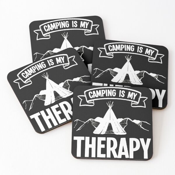Item preview, Camping Is My Therapy Teepee Mountains Retro designed and sold by Manningh7.