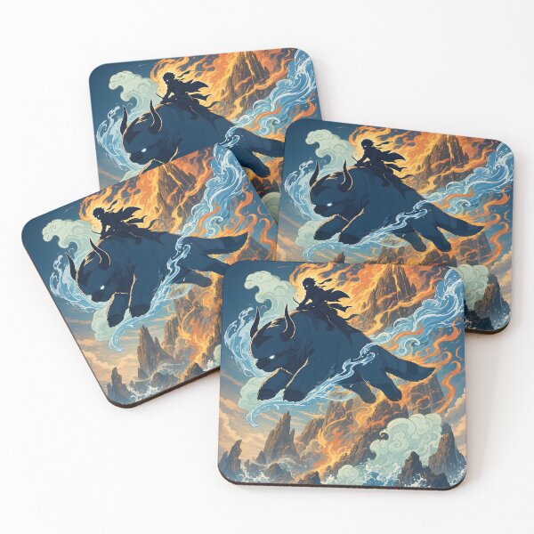 Item preview, Four Elements Benders - Anime Martial Arts Silhouette designed and sold by maltsdigging1b.