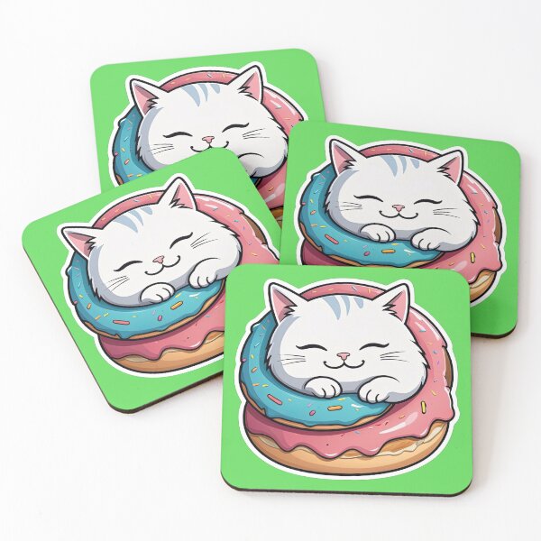 Item preview, Cute Cat Donut Kawaii Cartoon T-Shirt designed and sold by designerbhai009.