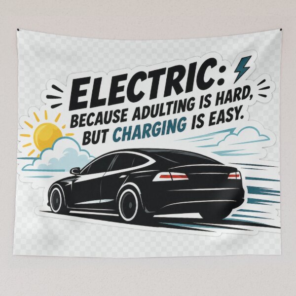 Item preview, EV Silhouette Motivational Quote designed and sold by ChargedShapes.