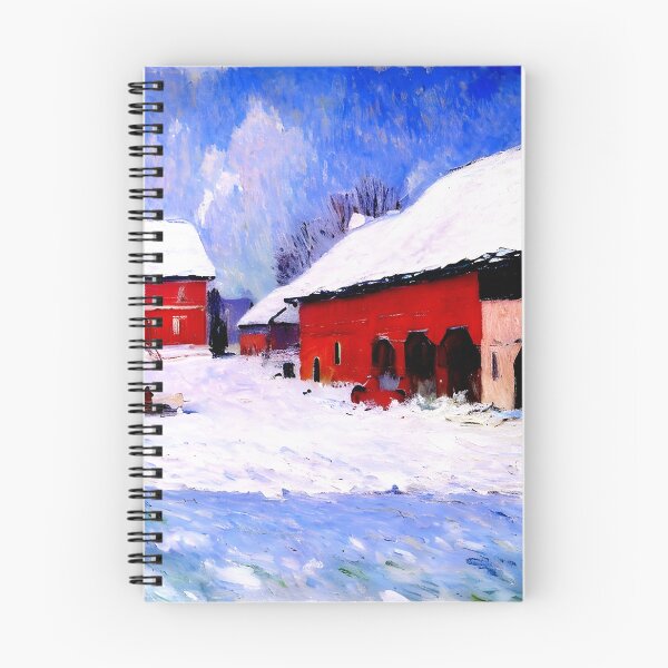 Item preview, Red Houses at Bjørnegaard in the Snow, Norway designed and sold by artdesignsnow.
